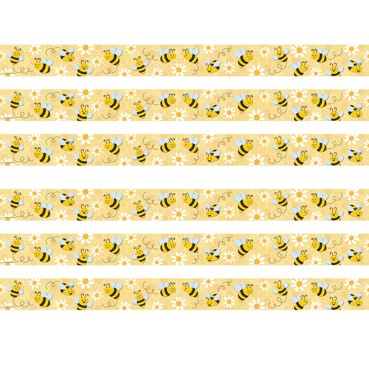 Teacher Created Resources® Buzzing Bees Straight Border Trim, 6 Packs of 12